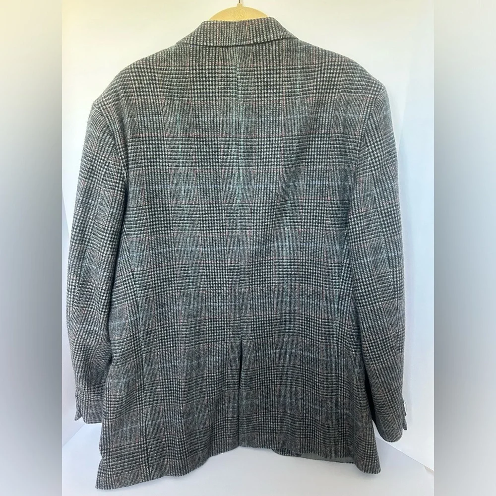 Gray Tweed Men's 40R Gray 1 Button Sports Coat Blazer Wool Vintage From‎ Rich’s